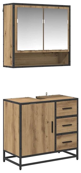 Sada koupelnového nábytku 2 ks Artisanový dub 65 x 33 x 60 cm 3402507