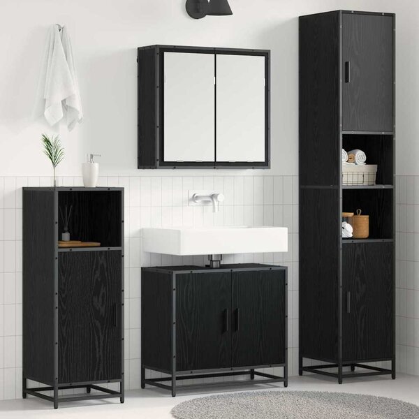 Sada koupelnového nábytku 3 ks Černý dub 65 x 33 x 60 cm 3402517