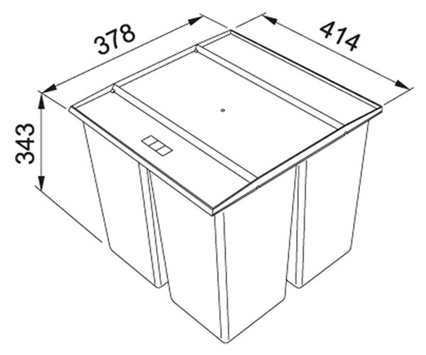 Franke EasySort odpadkové koše 29.5 l černá-červená 121.0494.150