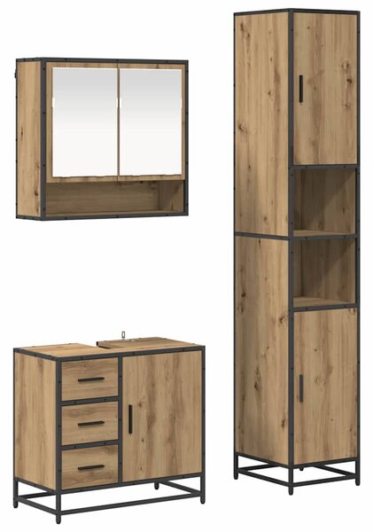 Sada koupelnového nábytku 3 ks Artisanový dub 3402549