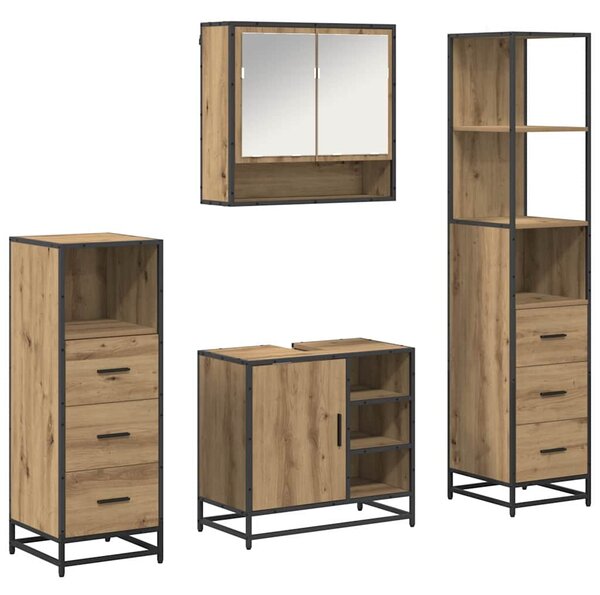 Sada koupelnového nábytku 4 ks Artisanový dub 65 x 33 x 60 cm 3402543