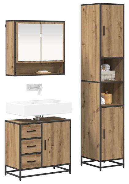 Sada koupelnového nábytku 3 ks Artisanový dub 3402549
