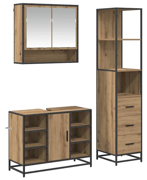 Sada koupelnového nábytku 3 ks Artisanový dub 3402570