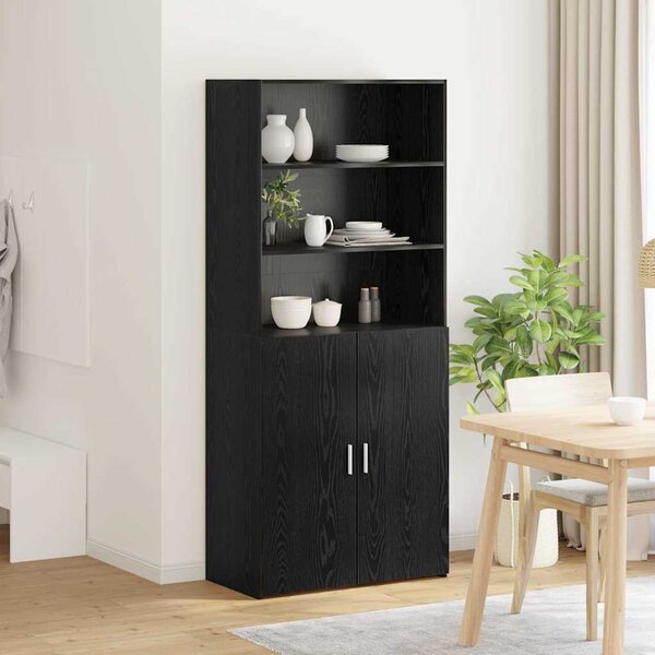 Vysoký bufet Černý dub 80 x 42,5 x 185 cm Kompozitní dřevo 3402634