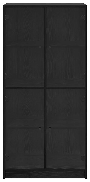 Vysoký bufet Černý dub 68 x 37 x 142 cm Kompozitní dřevo 3402631
