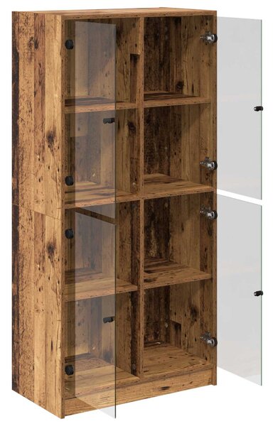 Vysoký bufet Staré dřevo 68 x 37 x 142 cm Kompozitní dřevo 3402629