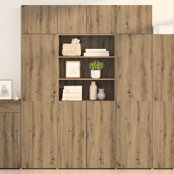 Vysoký bufet Artisanový dub 80 x 42,5 x 185 cm Kompozitní dřevo 3402633