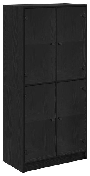 Vysoký bufet Černý dub 68 x 37 x 142 cm Kompozitní dřevo 3402631