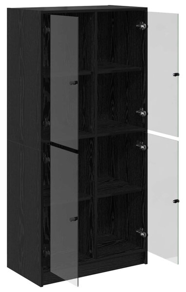 Vysoký bufet Černý dub 68 x 37 x 142 cm Kompozitní dřevo 3402631
