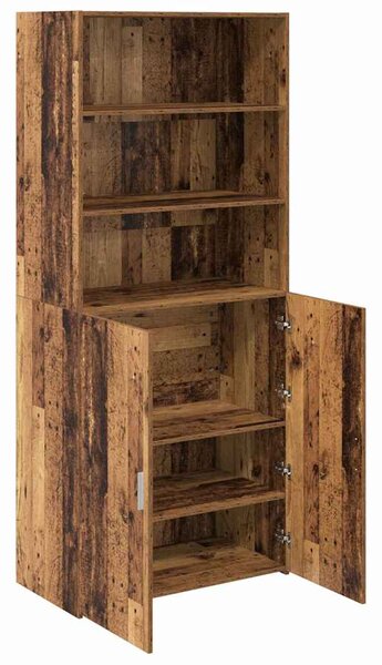 Vysoký bufet Staré dřevo 80 x 42,5 x 185 cm Kompozitní dřevo 3402632