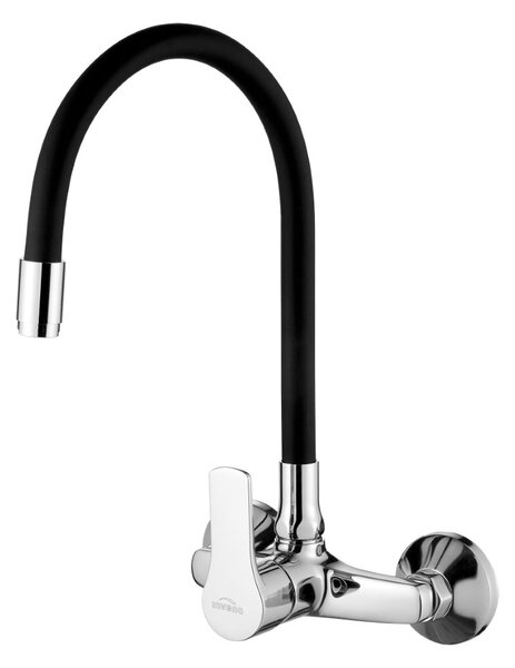 Invena Verso kuchyňská baterie na stěnu chrom-černá BC-82-E4S