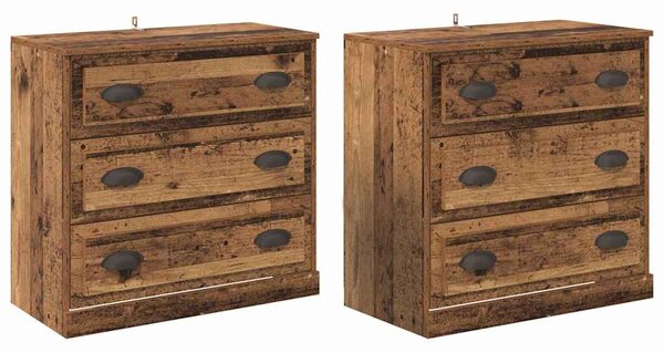 Konzole 2 ks Staré dřevo 70 x 35,5 x 67,5 cm Kompozitní dřevo 3402653