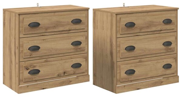 Konzole 2 ks Artisanový dub 70 x 35,5 x 67,5 cm 3402654