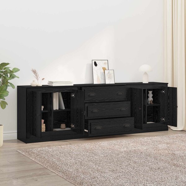 Konzole 3 ks Černý dub 210 x 35,5 x 67,5 cm Kompozitní dřevo 3402649