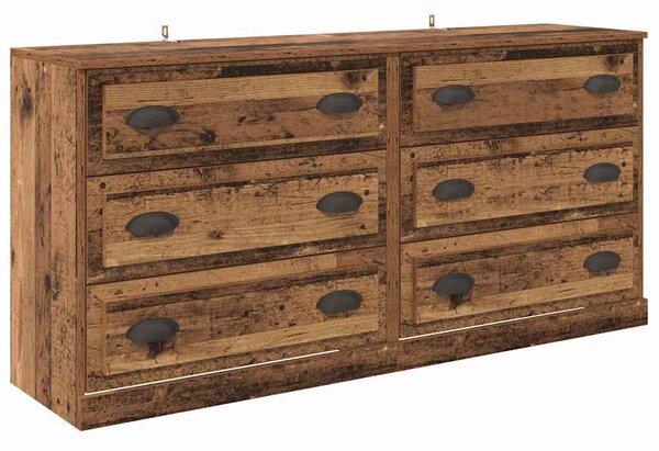 Konzole 2 ks Staré dřevo 70 x 35,5 x 67,5 cm Kompozitní dřevo 3402653