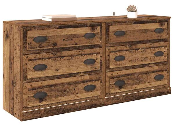 Konzole 2 ks Staré dřevo 70 x 35,5 x 67,5 cm Kompozitní dřevo 3402653