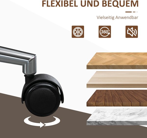 Kancelářská židle Vinsetto s houpací funkcí, ergonomická počítačová židle, výškově nastavitelná kancelářská židle, otočná židle do pracovny, nosnost a