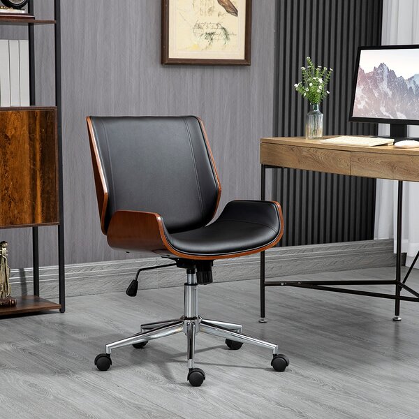 Kancelářská židle Vinsetto s houpací funkcí, ergonomická počítačová židle, výškově nastavitelná kancelářská židle, otočná židle do pracovny, nosnost a