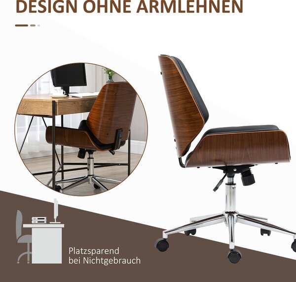 Kancelářská židle Vinsetto s houpací funkcí, ergonomická počítačová židle, výškově nastavitelná kancelářská židle, otočná židle do pracovny, nosnost a