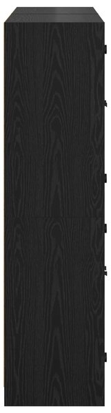 Vysoký bufet 2 ks Černý dub 68 x 37 x 142 cm Kompozitní dřevo 3402646