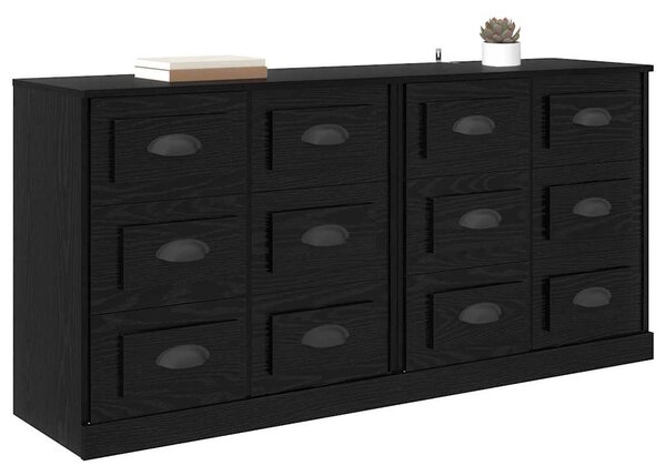 Konzole 2 ks Černý dub 70 x 35,5 x 67,5 cm Kompozitní dřevo 3402667
