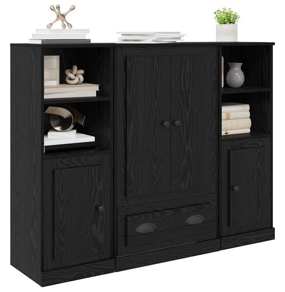 Vysoký bufet 3 ks Černý dub 132 x 35,5 x 103,5 cm 3402676