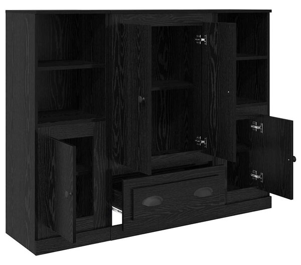 Vysoký bufet 3 ks Černý dub 132 x 35,5 x 103,5 cm 3402676