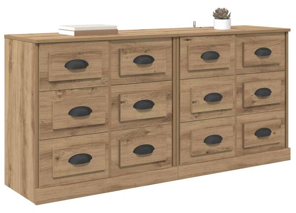 Konzole 2 ks Artisanový dub 70 x 35,5 x 67,5 cm 3402666