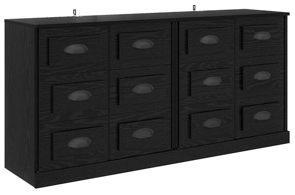 Konzole 2 ks Černý dub 70 x 35,5 x 67,5 cm Kompozitní dřevo 3402667