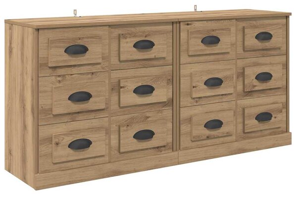 Konzole 2 ks Artisanový dub 70 x 35,5 x 67,5 cm 3402666