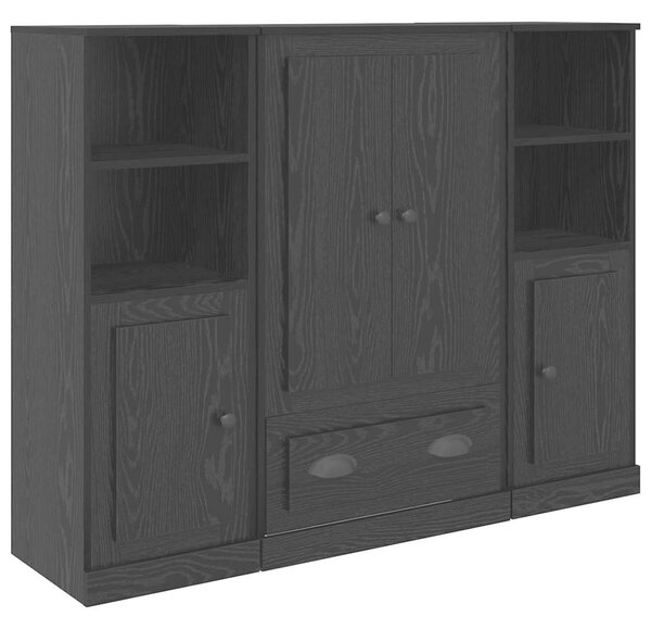 Vysoký bufet 3 ks Černý dub 132 x 35,5 x 103,5 cm 3402676