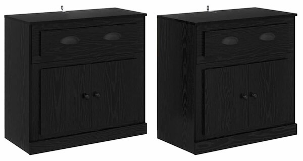 Konzole 2 ks Černý dub 70 x 35,5 x 67,5 cm Kompozitní dřevo 3402661