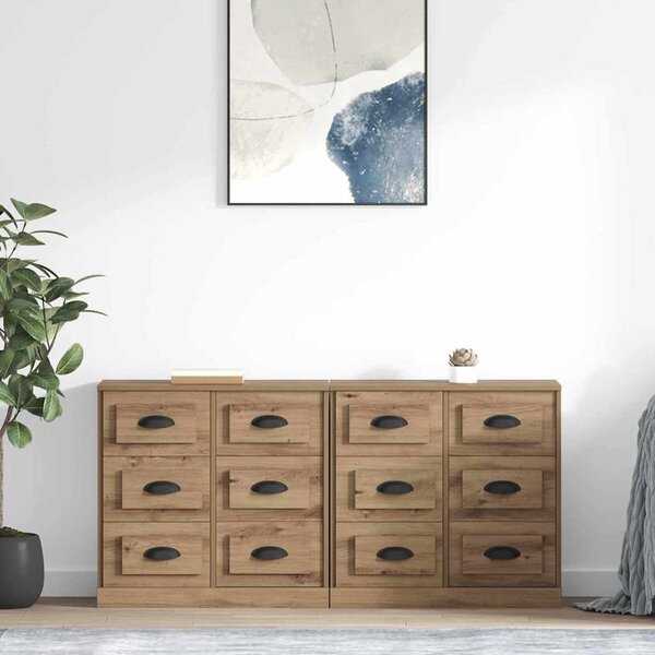 Konzole 2 ks Artisanový dub 70 x 35,5 x 67,5 cm 3402666