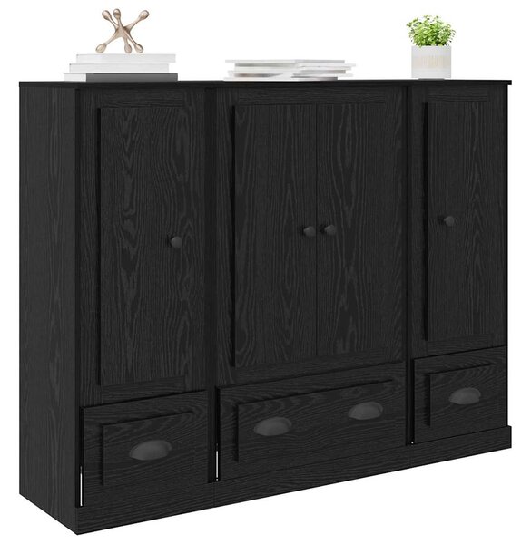 Vysoký bufet 3 ks Černý dub 132 x 35,5 x 103,5 cm 3402673
