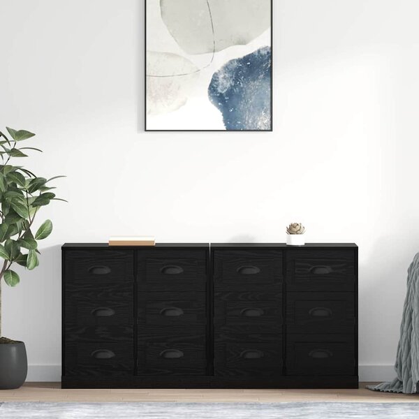 Konzole 2 ks Černý dub 70 x 35,5 x 67,5 cm Kompozitní dřevo 3402667