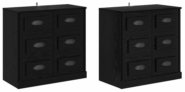 Konzole 2 ks Černý dub 70 x 35,5 x 67,5 cm Kompozitní dřevo 3402667
