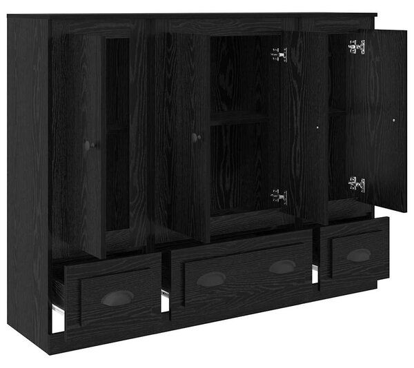 Vysoký bufet 3 ks Černý dub 132 x 35,5 x 103,5 cm 3402673