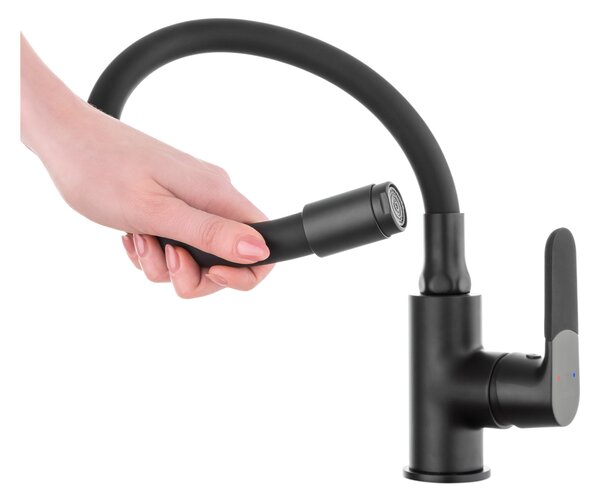 Invena Joga Plus kuchyňská baterie stojící černá BZ-32-P04