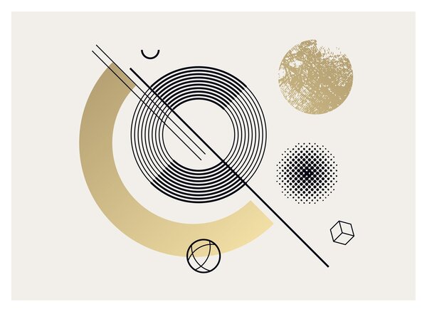 Skleněný obraz - Geometrické tvary N⁰2 (70x50 cm)