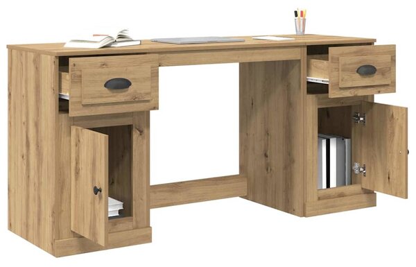 Stůl s kabinetem Artisanový dub Kompozitní dřevo 3402678