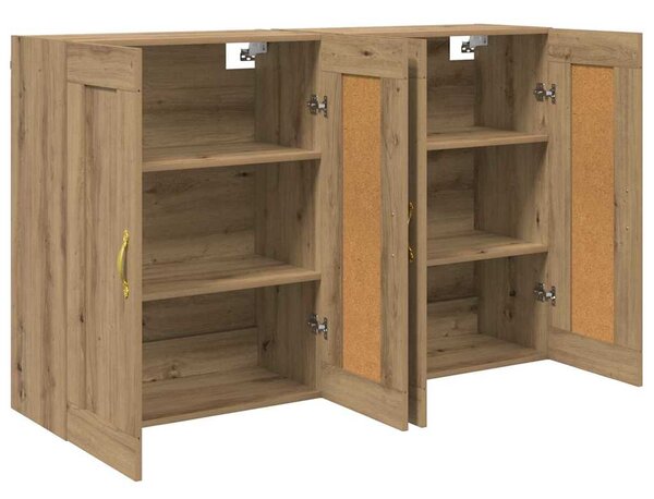 Nástěnná skříň 2 ks Artisanový dub 69,5 x 34 x 90 cm 3402690