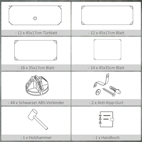 HOMCOM Skříň na Boty s 12 Přihrádkami, Modulární Stojan pro 12 Párů Bot, DIY Úložný Systém do Předsíně, Černá, 49 x 37 x 108 cm | Aosom