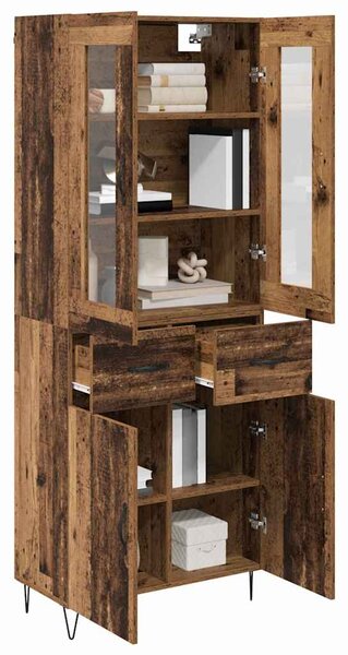 Vysoký bufet Staré dřevo 69,5 x 34 x 90 cm Kompozitní dřevo 3402693