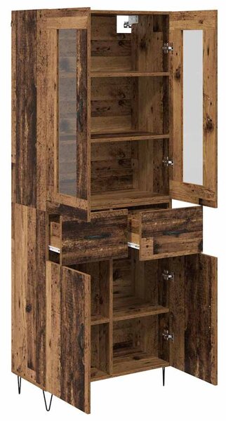 Vysoký bufet Staré dřevo 69,5 x 34 x 90 cm Kompozitní dřevo 3402693