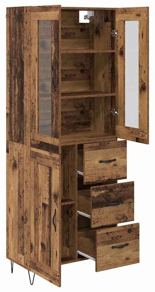Vysoký bufet Staré dřevo 69,5 x 34 x 90 cm Kompozitní dřevo 3402694