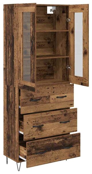 Vysoký bufet Staré dřevo 69,5 x 34 x 90 cm Kompozitní dřevo 3402695