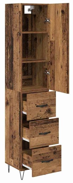 Vysoký bufet Staré dřevo 34,5 x 34 x 90 cm Kompozitní dřevo 3402723