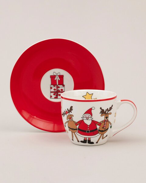 Porcelánový šálek s podšálkem Spirit of Christmas – 200 ml