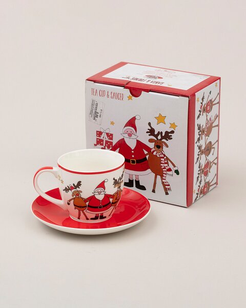 Porcelánový šálek s podšálkem Spirit of Christmas – 200 ml