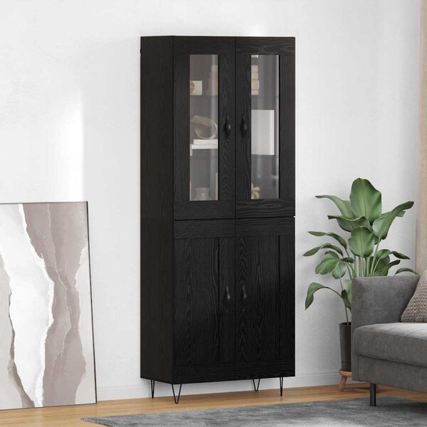 Vysoký bufet Černý dub 69,5 x 34 x 90 cm Kompozitní dřevo 3402717